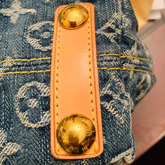 LOUIS VUITTON Blue Denim Monogram Denim Baggy PM - Picture 3 of 8